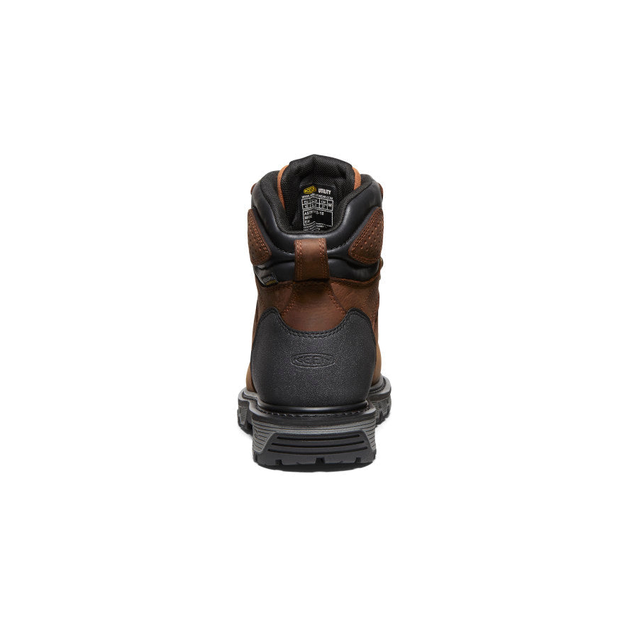 Keen Men's Camden 6" Waterproof Boot (Carbon Toe) | Leather Brown/Black