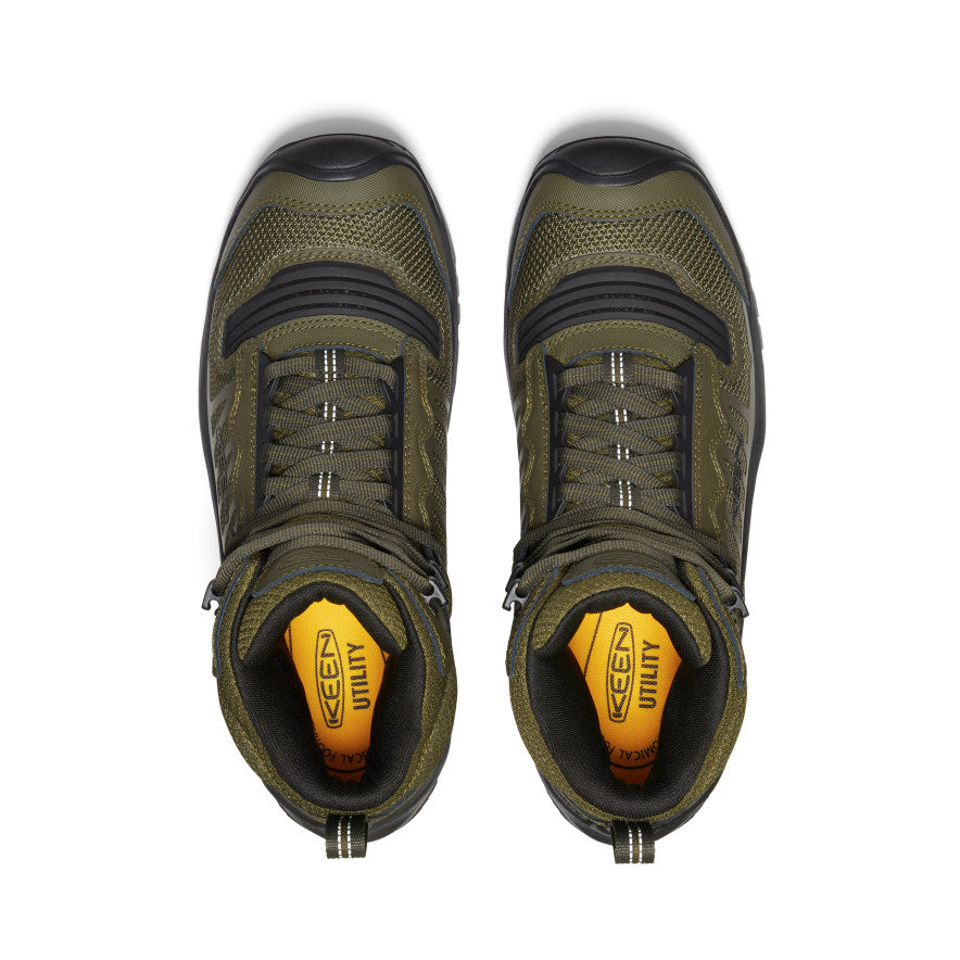 Keen Men's Reno Waterproof Mid (Soft Toe) | Dark Olive/Black