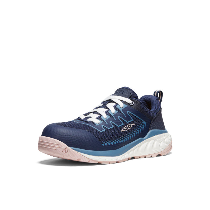 Keen Women's Arvada Work Sneaker (Carbon Toe) | Naval Academy/Peach Whip