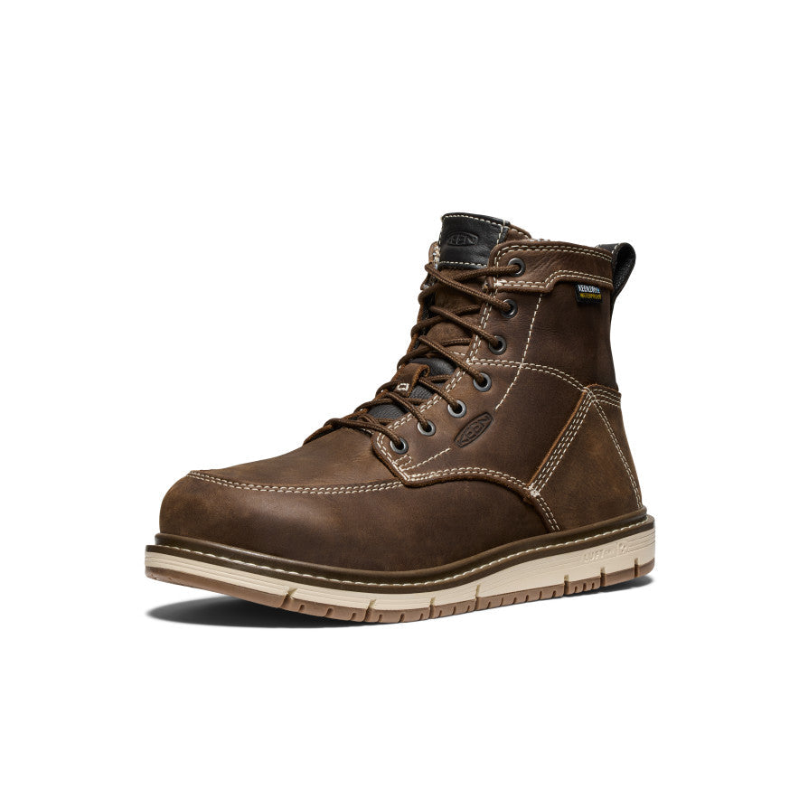 Keen Women's San Jose 6" Waterproof Boot (Aluminum Toe) | Cascade Brown/Gum