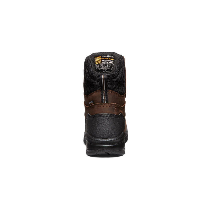 Keen Men's Independence 8" Insulated Waterproof Boot (Carbon Toe) | Dark Earth/Black
