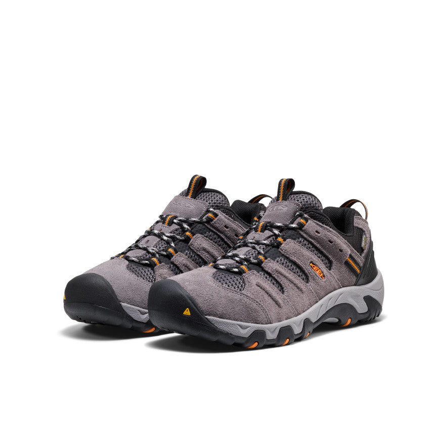 Keen Men's Headout Waterproof Hiking Shoe | Steel Grey/Orange Pepper