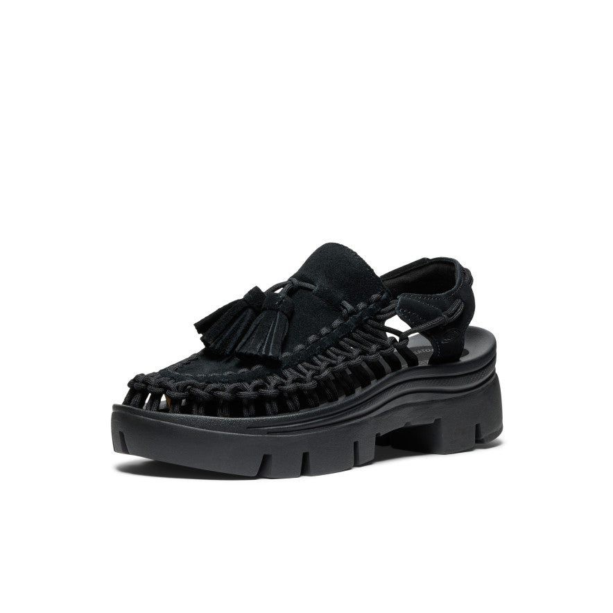 Keen All Gender UNEEK PLT Tassel Sneaker | Black/Black