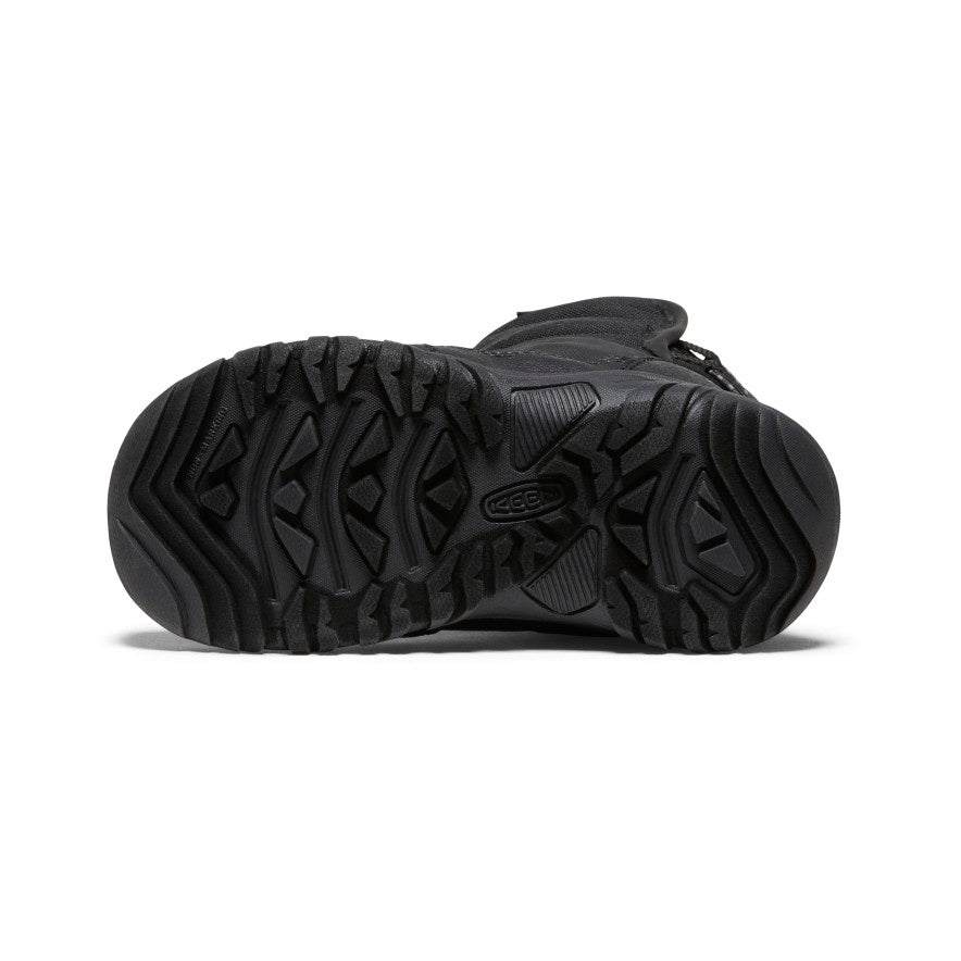 Keen Little Kids' Puffrider Waterproof Winter Boot | Black/Steel Grey