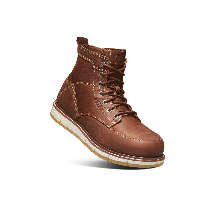 Keen Men's San Jose 6" Boot (Aluminum Toe) | Gingerbread/Gum