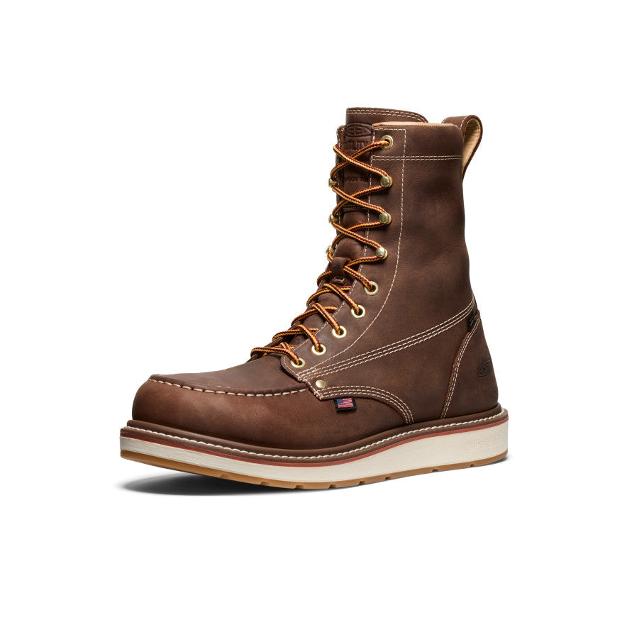 Keen Men's Liberty 8" Waterproof Boot (Carbon Toe) | Chestnut/Gum