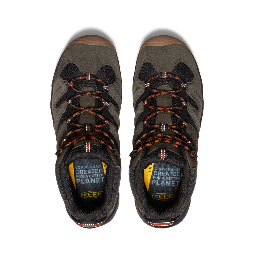 Keen Men's Headout Waterproof Hiking Boot | Black Olive/Fossil Orange