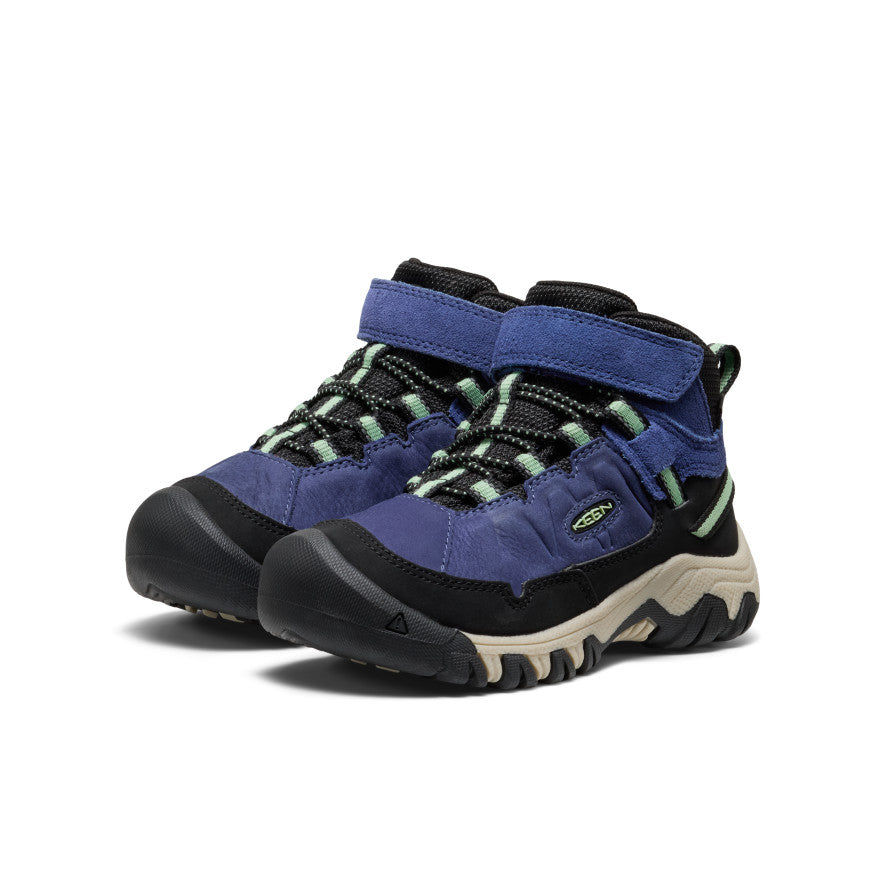 Keen Little Kids' Targhee IV Waterproof Hiking Boot | Skipper Blue/Hemlock