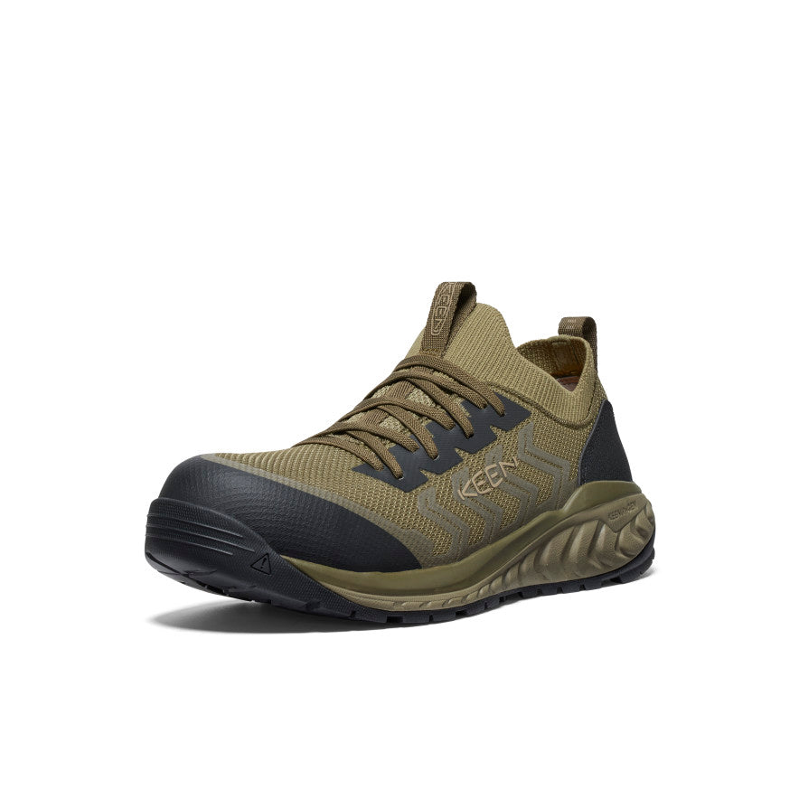 Keen Men's Arvada Shift Work Sneaker (Carbon Toe) | Martini Olive/Black