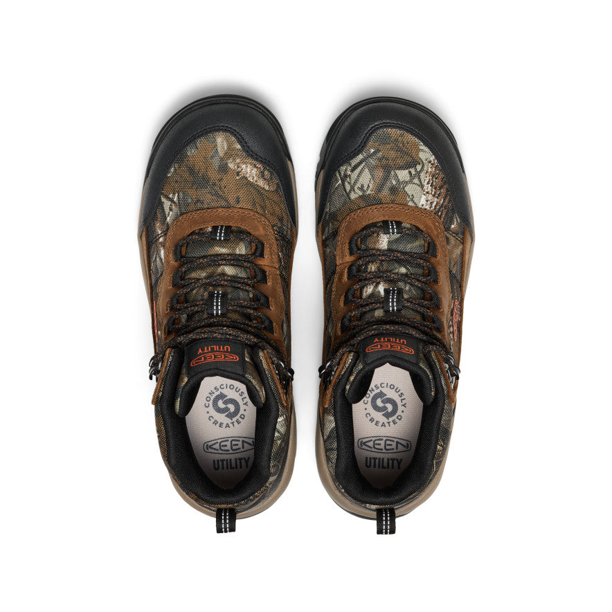 Keen Men's Skokie Waterproof Work Boot (Soft Toe) | Camo/Black