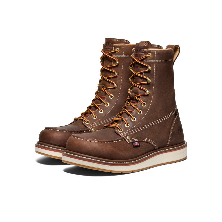 Keen Men's Liberty 8" Waterproof Boot (Carbon Toe) | Chestnut/Gum