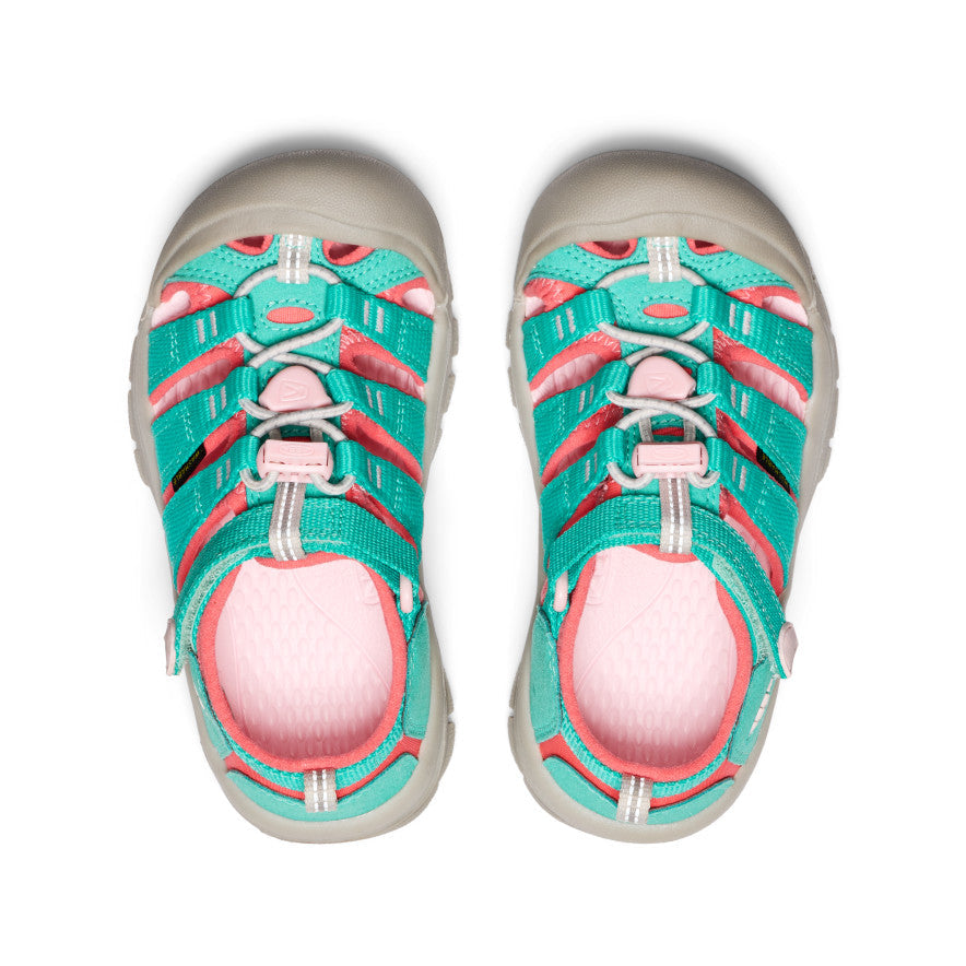 Keen Little Kids' Newport H2 | Bright Aqua/Giggle Pink