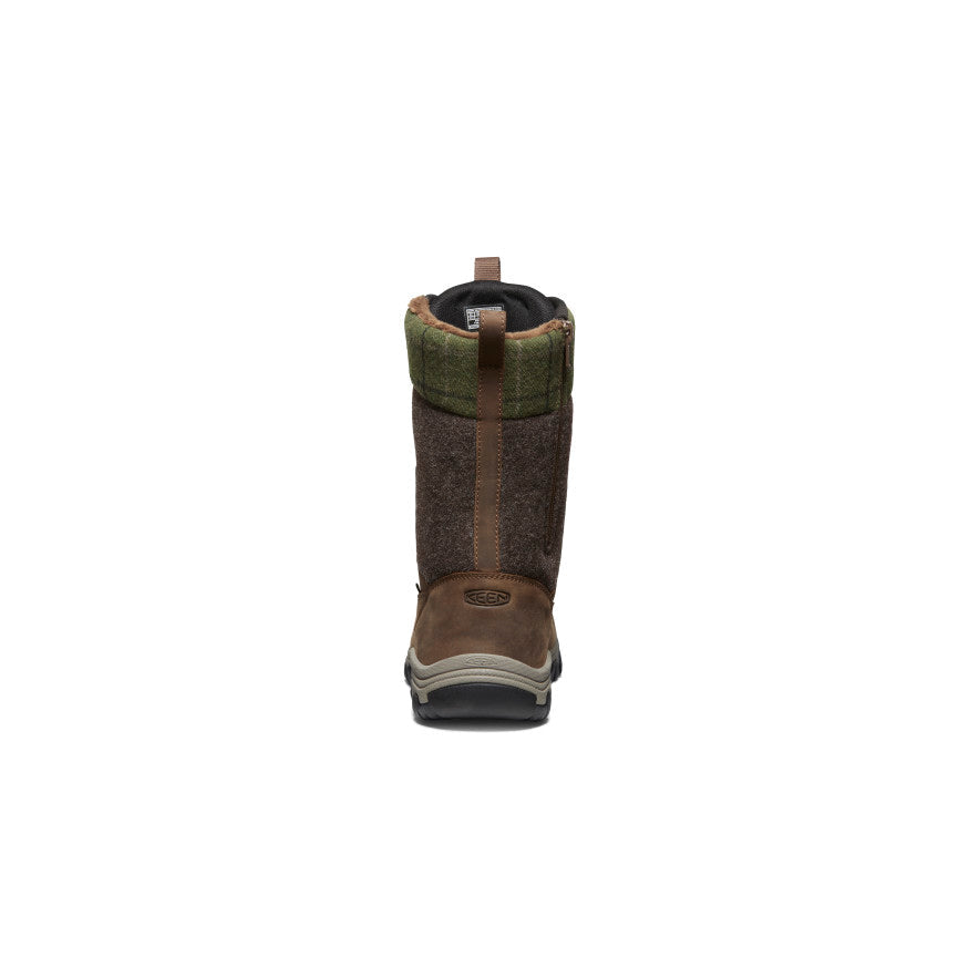 Keen Women's Greta Tall Waterproof Boot | Dark Earth/Green Plaid