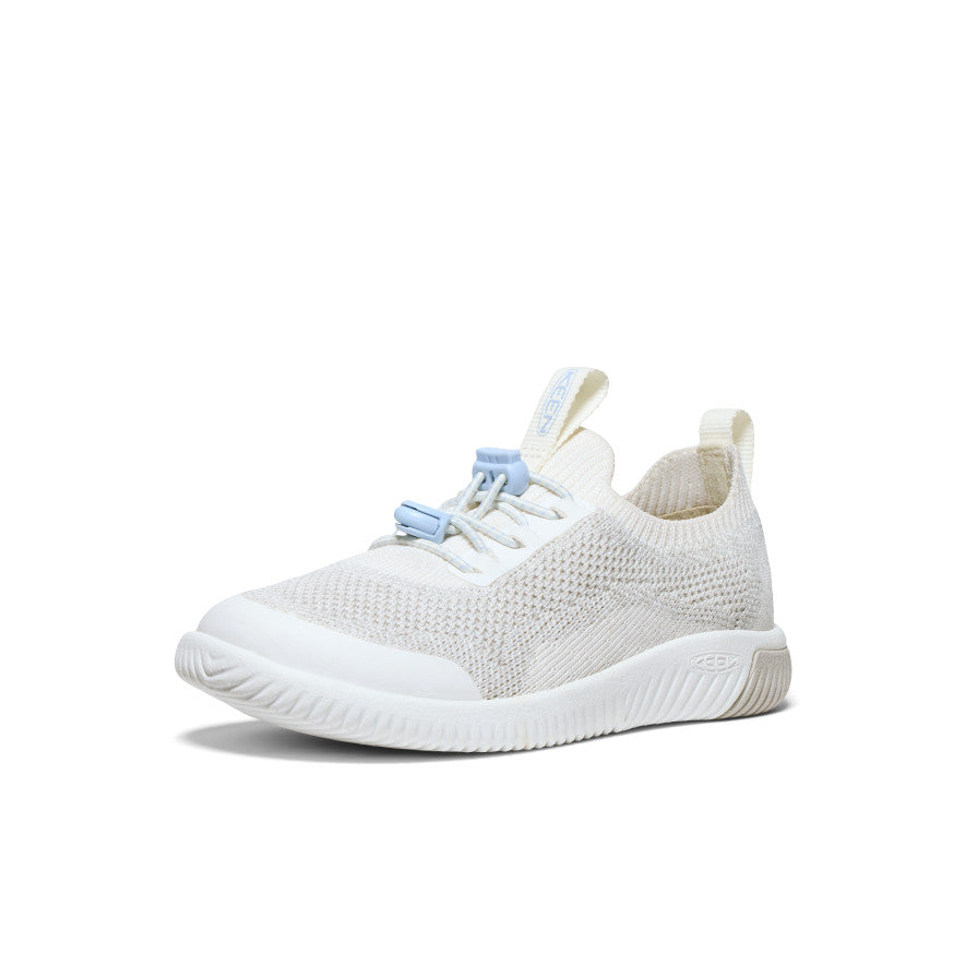 Keen Little Kids' KNX Knit Sneaker | Star White/Skyway