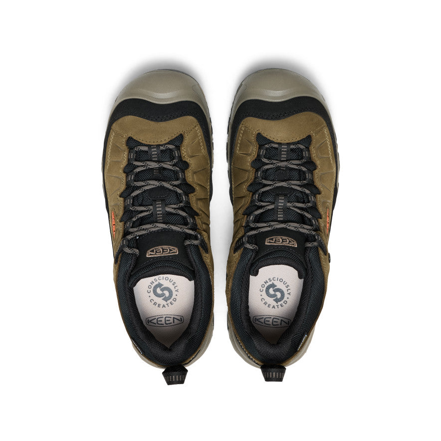 Keen Men's Targhee IV Waterproof Hiking Shoe | Dark Olive/Gold Flame