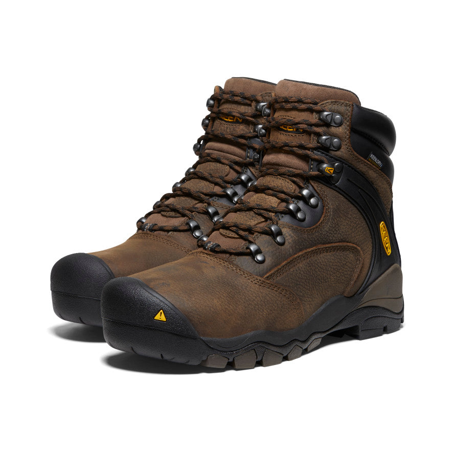 Keen Men's Louisville 6" Waterproof Boot (Steel Toe) | Cascade Brown
