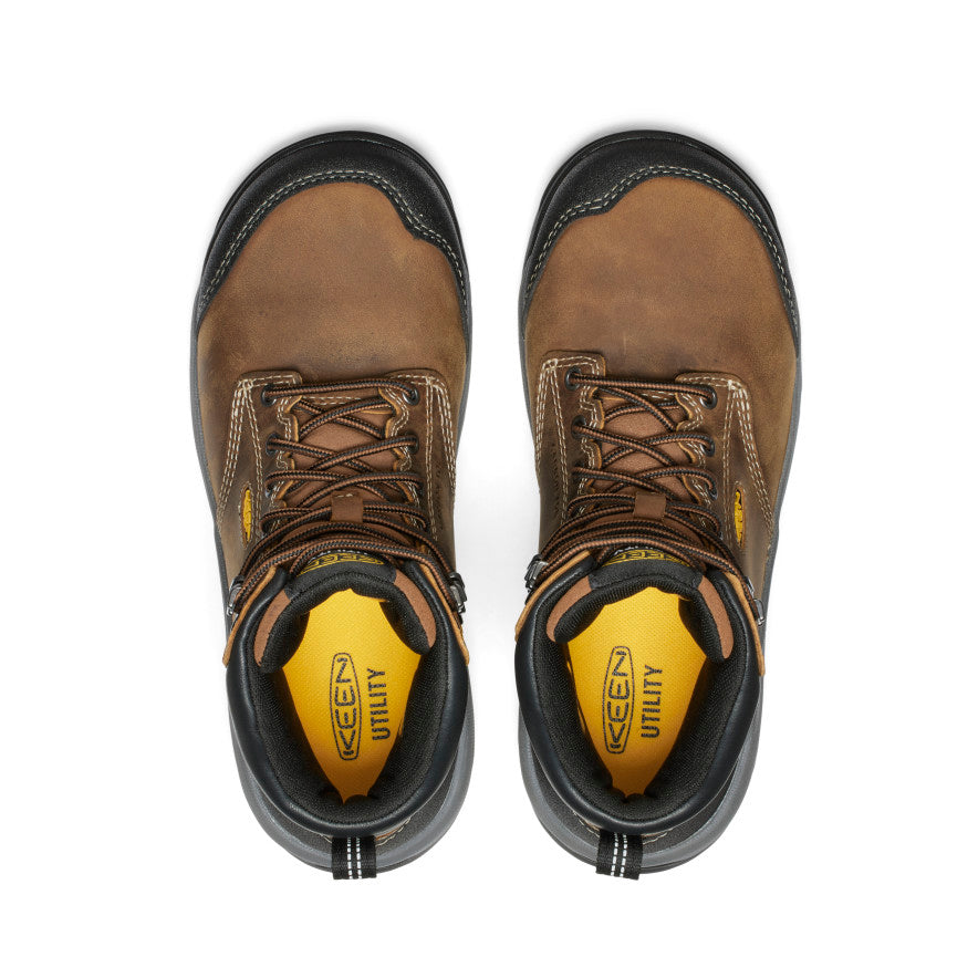Keen Women's Evanston 6" Waterproof Boot (Carbon Toe) | Bison/Black