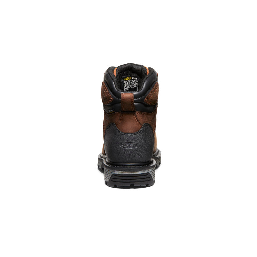 Keen Men's Camden 6" Waterproof Boot INT MET (Carbon Toe) | Leather Brown/Black