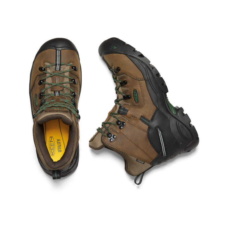 Keen Men's Pittsburgh Energy 6" Waterproof Boot (Soft Toe) | Cascade Brown/Greener Pastures