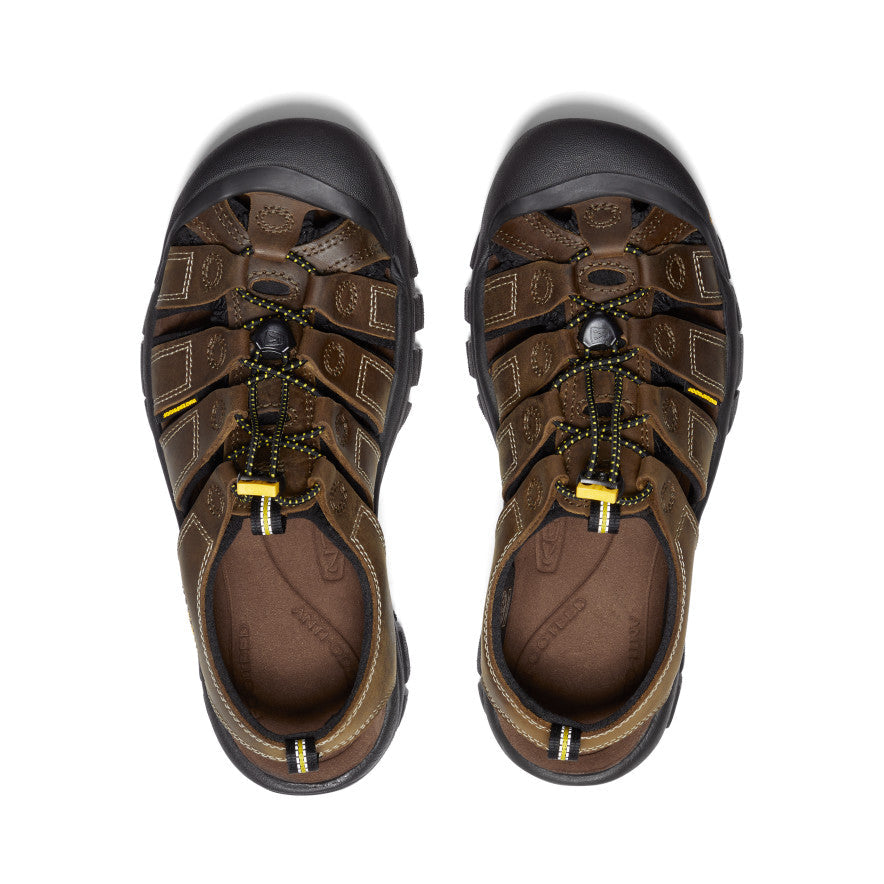 Keen Men's Newport Leather Sandal Wide | Bison