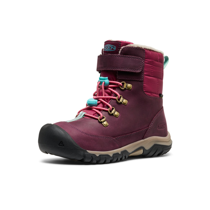 Keen Big Kids' Kanibou Waterproof Winter Boot | Fig/Pink Lemonade