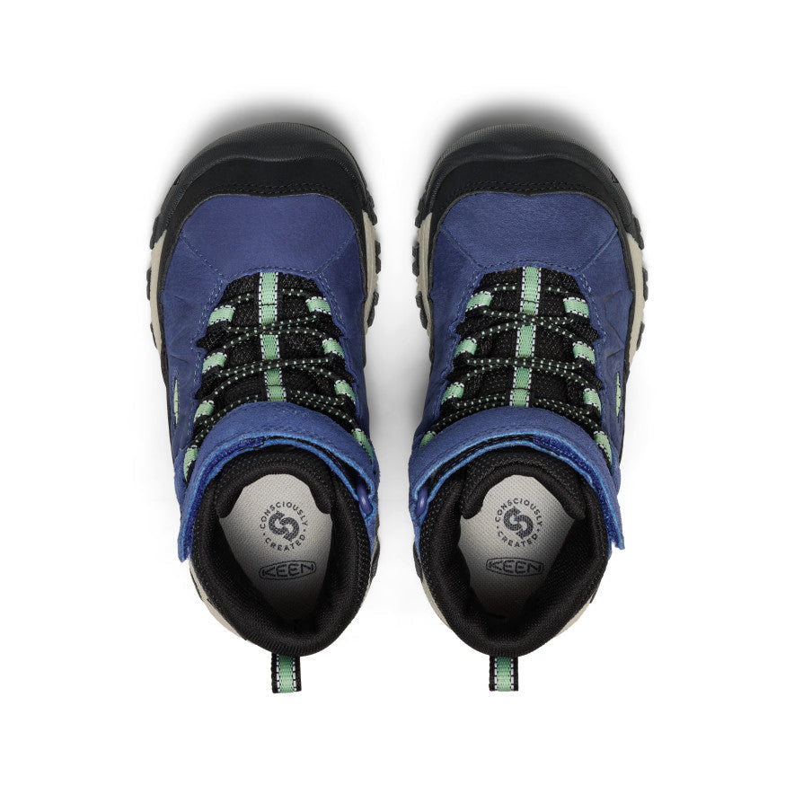 Keen Little Kids' Targhee IV Waterproof Hiking Boot | Skipper Blue/Hemlock