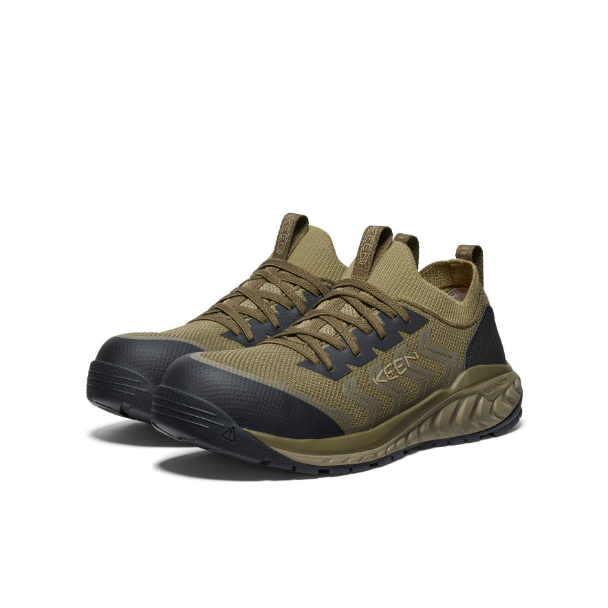 Keen Men's Arvada Shift Work Sneaker (Carbon Toe) | Martini Olive/Black