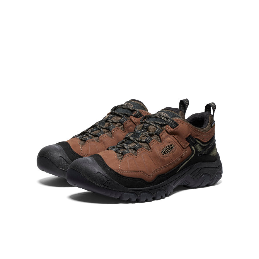 Keen Men's Targhee IV Wide Waterproof Hiking Shoe | Bison/Black