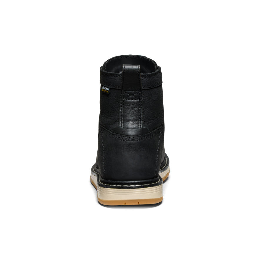 Keen Men's San Jose 6" Waterproof Boot (Aluminum Toe) | Black/Gum