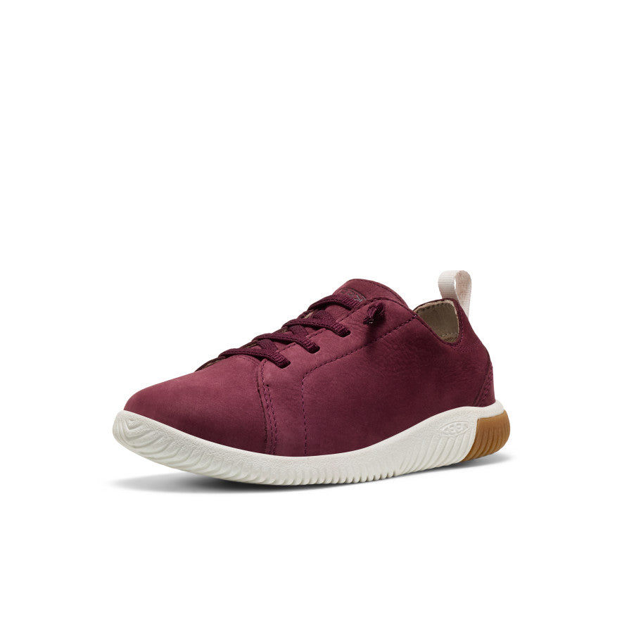 Keen Big Kids' KNX Leather Sneaker | Fig/Star White