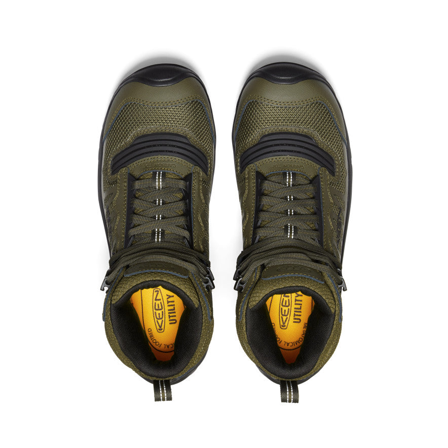 Keen Men's Reno Mid Waterproof (Carbon Toe) | Dark Olive/Black