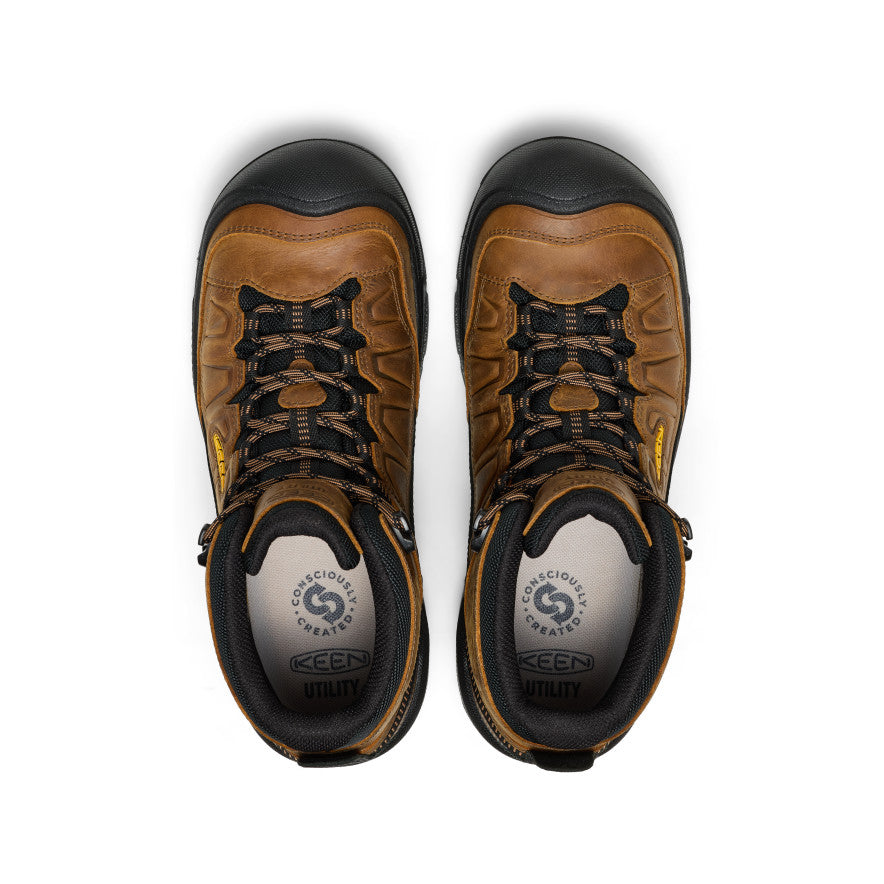 Keen Men's Targhee IV Waterproof Work Boot (Soft Toe) | Belgian/Black