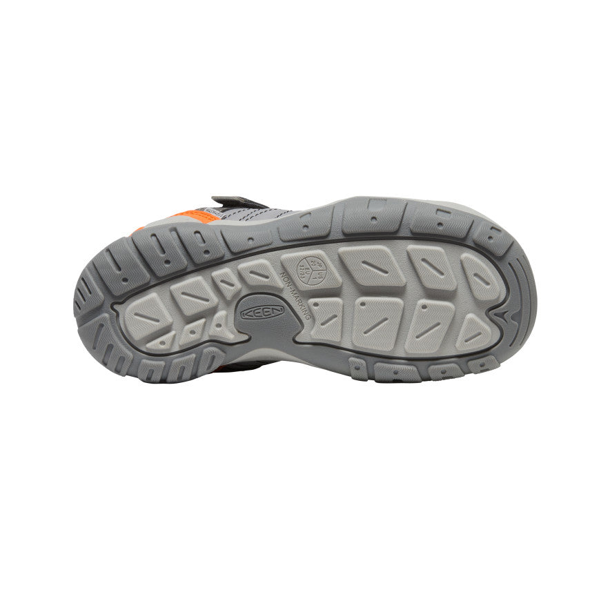 Keen Big Kids' Knotch Peak Sneaker | Magnet/Safety Orange