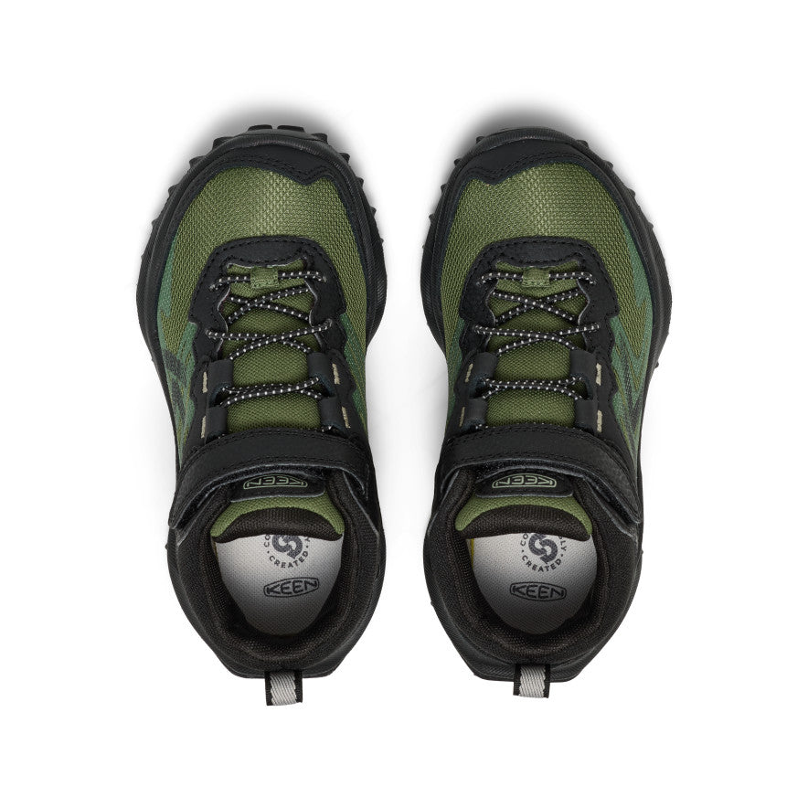 Keen Little Kids' Zionic Waterproof Hiker | Black/Bronze Green
