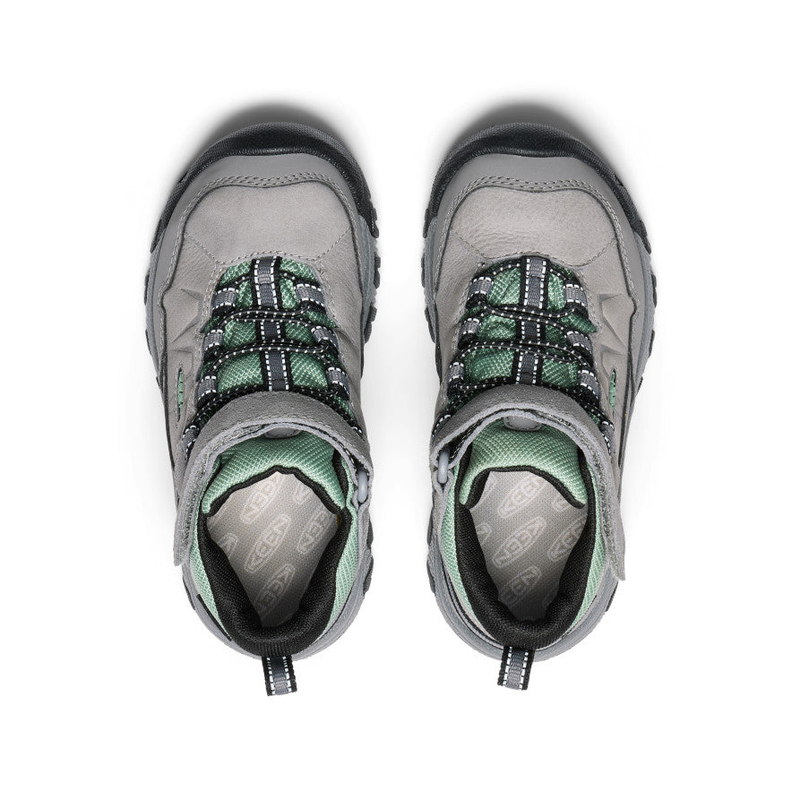 Keen Little Kids' Targhee IV Waterproof Hiking Boot | Alloy/Granite Green