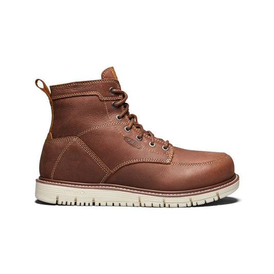 Keen Men's San Jose 6" Boot (Soft Toe) | Gingerbread/Off White