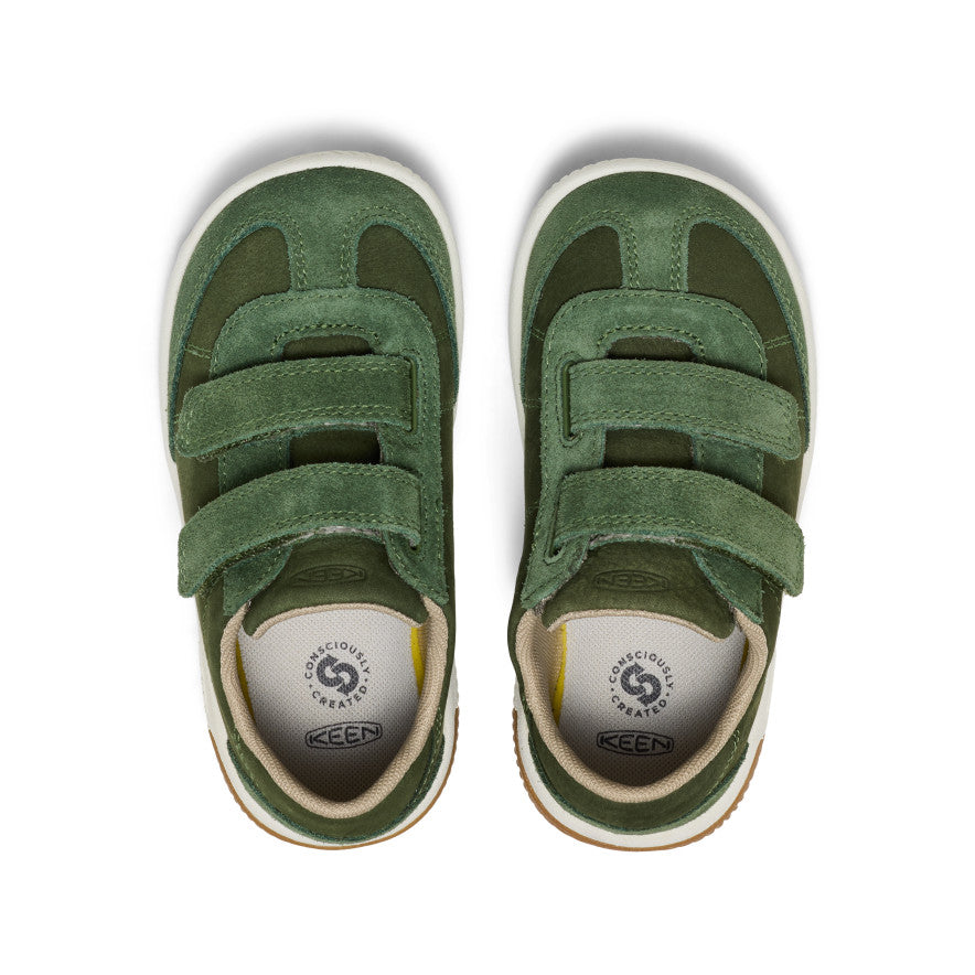 Keen Little Kids' KNX T-Toe Sneaker | Bronze Green/Star White