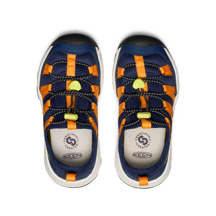Keen Little Kids' Motozoa Sneaker | Naval Academy/Bright Marigold