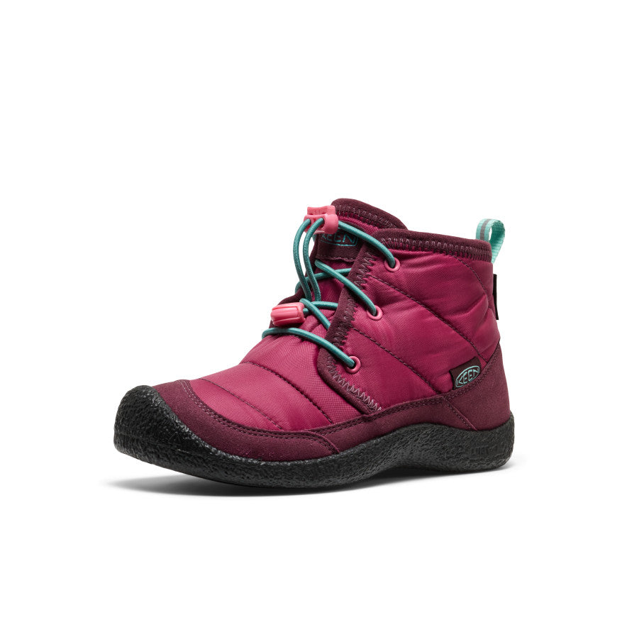 Keen Big Kids' Howser II Waterproof Chukka | Beaujolais/Pool Blue